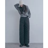 中綿キルトワイドパンツ レディース ロングパンツ | PlusNao | 詳細画像9 