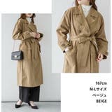 トレンチコート ツイルコート ロングコート | PlusNao | 詳細画像4 