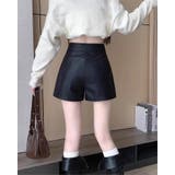 ショートパンツ キュロットパンツ レザー調 | PlusNao | 詳細画像4