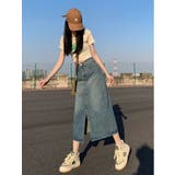 ロングスカート デニム ミモレ丈 | PlusNao | 詳細画像2 