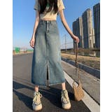 ロングスカート デニム ミモレ丈 | PlusNao | 詳細画像4 