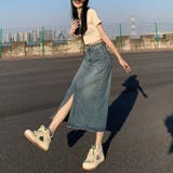 ロングスカート デニム ミモレ丈 | PlusNao | 詳細画像6 