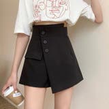 キュロットパンツ レディース ラップスカート風 | PlusNao | 詳細画像3