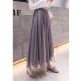 シフォンスカート ロングスカート フレアスカート | PlusNao | 詳細画像2 