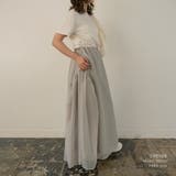 オーガンジーギャザーフレアスカート フレアスカート シアー | PlusNao | 詳細画像13