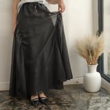 オーガンジーギャザーフレアスカート フレアスカート シアー | PlusNao | 詳細画像5