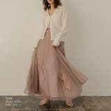 オーガンジーギャザーフレアスカート フレアスカート シアー | PlusNao | 詳細画像8