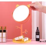 卓上ミラー 収納トレイ付き フック付き | PlusNao | 詳細画像2 