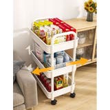 キッチンワゴン キャスター付き フック付き | PlusNao | 詳細画像4 