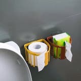 トイレットペーパーホルダー 粘着式 バスラック | PlusNao | 詳細画像2 