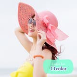 女優帽 麦わら帽子 ストローハット | PlusNao | 詳細画像1 