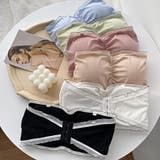 チューブトップブラ ストラップレスブラ 後ろホック | PlusNao | 詳細画像7 