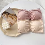 チューブトップブラ ストラップレスブラ 後ろホック | PlusNao | 詳細画像9 