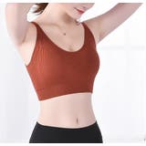 ハーフトップブラ ノンワイヤーブラジャー スポーツブラ | PlusNao | 詳細画像3 