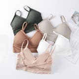 ハーフトップブラ ノンワイヤーブラ パット付き | PlusNao | 詳細画像3 