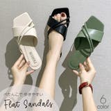サンダル フラット オープントゥ | PlusNao | 詳細画像1