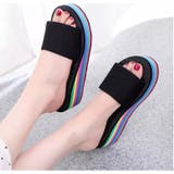 厚底サンダル フラットソール レディース | PlusNao | 詳細画像4