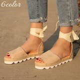 サンダル レースアップ フラット | PlusNao | 詳細画像1