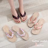 トングサンダル フラットサンダル ジュート風サンダル | PlusNao | 詳細画像1