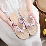 トングサンダル フラットサンダル ジュート風サンダル | PlusNao | 詳細画像4