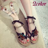 ストラップサンダル レディース ローヒール | PlusNao | 詳細画像1