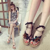 ストラップサンダル レディース ローヒール | PlusNao | 詳細画像2