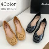 パンプス スクエアトゥ ぺたんこ | PlusNao | 詳細画像1 