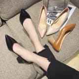 パンプス ポインテッドトゥ チャンキーヒール | PlusNao | 詳細画像4