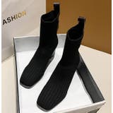 ショートブーツ リブニットブーツ ソックスブーツ | PlusNao | 詳細画像14