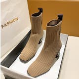 ショートブーツ リブニットブーツ ソックスブーツ | PlusNao | 詳細画像17