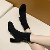 ショートブーツ リブニットブーツ ソックスブーツ | PlusNao | 詳細画像4