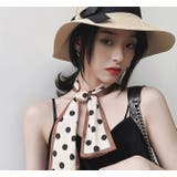 リボンスカーフ レディース 水玉柄 | PlusNao | 詳細画像5 