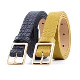 ベルト レディース クロコ型押しPUレザー | PlusNao | 詳細画像3