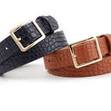 ベルト レディース クロコ型押しPUレザー | PlusNao | 詳細画像4