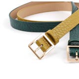 ベルト レディース クロコ型押しPUレザー | PlusNao | 詳細画像5