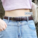 ベルト レザー調 ピンバックル | PlusNao | 詳細画像18