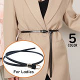 細ベルト レディース レザー風 | PlusNao | 詳細画像1
