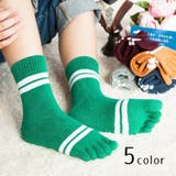 5本指ソックス クルー丈 靴下 | PlusNao | 詳細画像1