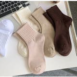 靴下 ショートクルーソックス 同色5足セット | PlusNao | 詳細画像7