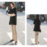 フレアパンツ リブレギンス レディース | PlusNao | 詳細画像2 