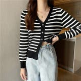 カーディガン ニット Vネック | PlusNao | 詳細画像3 