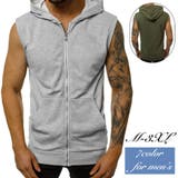 パーカー ジップアップ ノースリーブ | PlusNao | 詳細画像1 