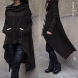 ポンチョ風パーカー パーカー風ポンチョ 長袖 | PlusNao | 詳細画像4 