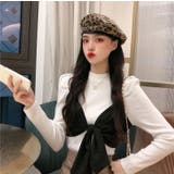 長袖カットソー フロントリボン レディース | PlusNao | 詳細画像6