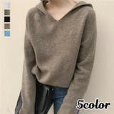 ニットパーカー セーター レディース | PlusNao | 詳細画像1 