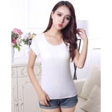 レディース カップ付きTシャツ 半袖 | PlusNao | 詳細画像4 