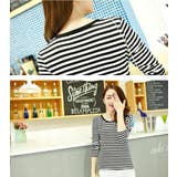 長袖Tシャツ レディース プルオーバーボーダー | PlusNao | 詳細画像8 