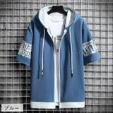 ジップアップパーカー 半袖 メンズ | PlusNao | 詳細画像5 