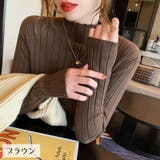 リブニット 長袖 ハイネック | PlusNao | 詳細画像17 