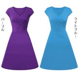 カシュクールワンピース 半袖 フレア | PlusNao | 詳細画像11 